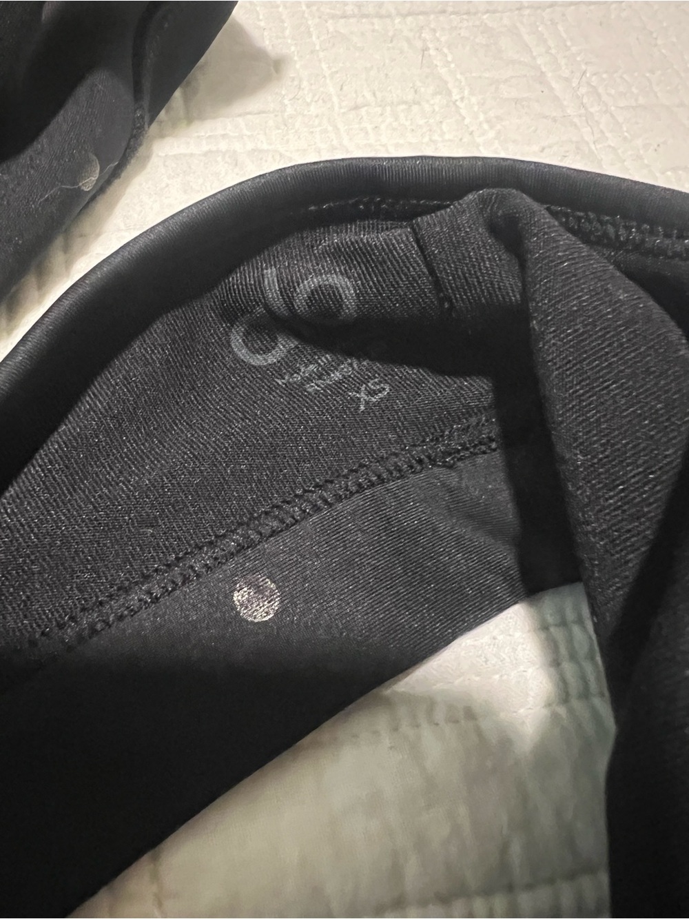 ALO Yoga Black Sports Bra Top and shorts with Subtle Dot Accent - Picture 5 of 5